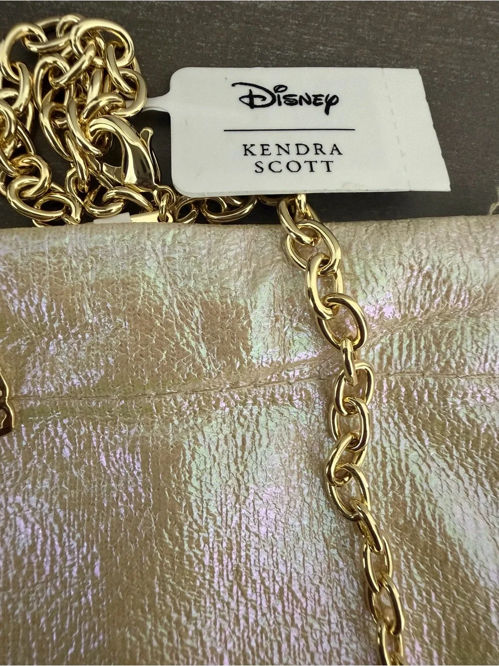 Disney x Kendra Scott Mickey & Minnie Gold Charm Necklace NWT